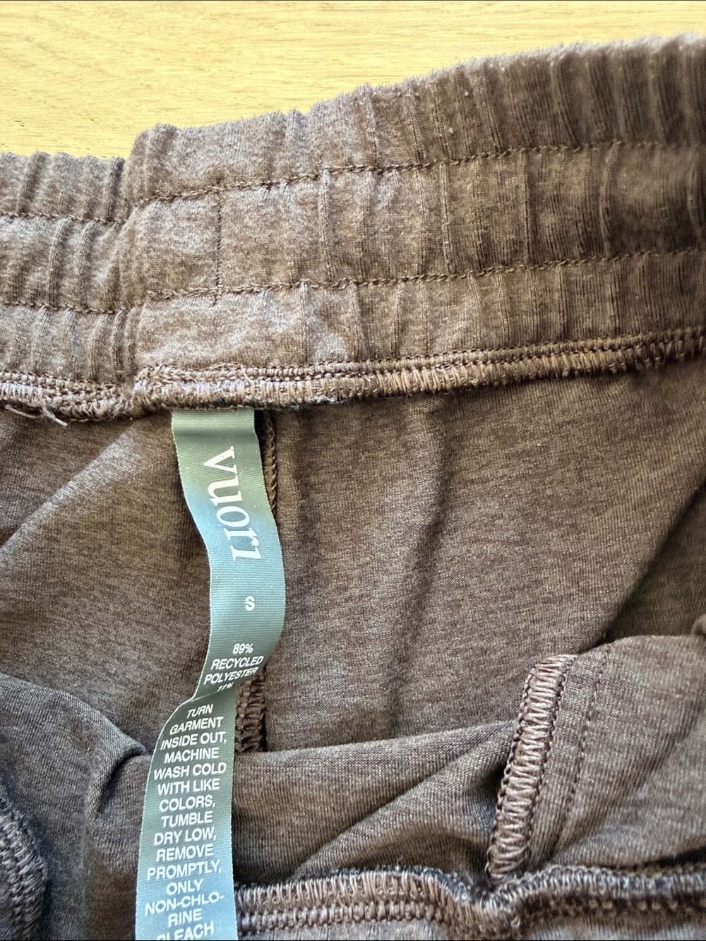 Vuori Halo Easy Wide Leg Drawstring Pants in Dark Brown - Short - Picture 3 of 4